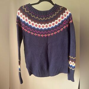 L.O.G.G. By H&M Women’s Blue Cotton Crew Neck Sweater Size Small